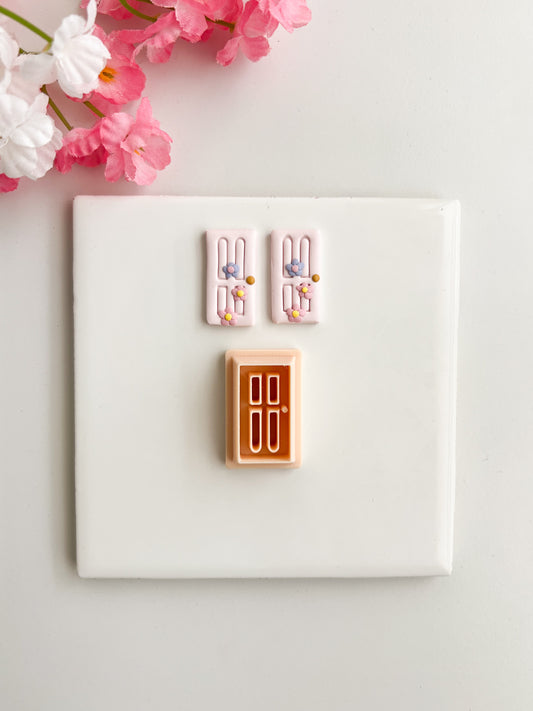 Door Cutter No. 2 Clay Cutter | Door Cutter No. 2 Polymer Clay Cutter for DIY Miniature Earrings Fantasy Jewelry and Handmade Architectural Accessories