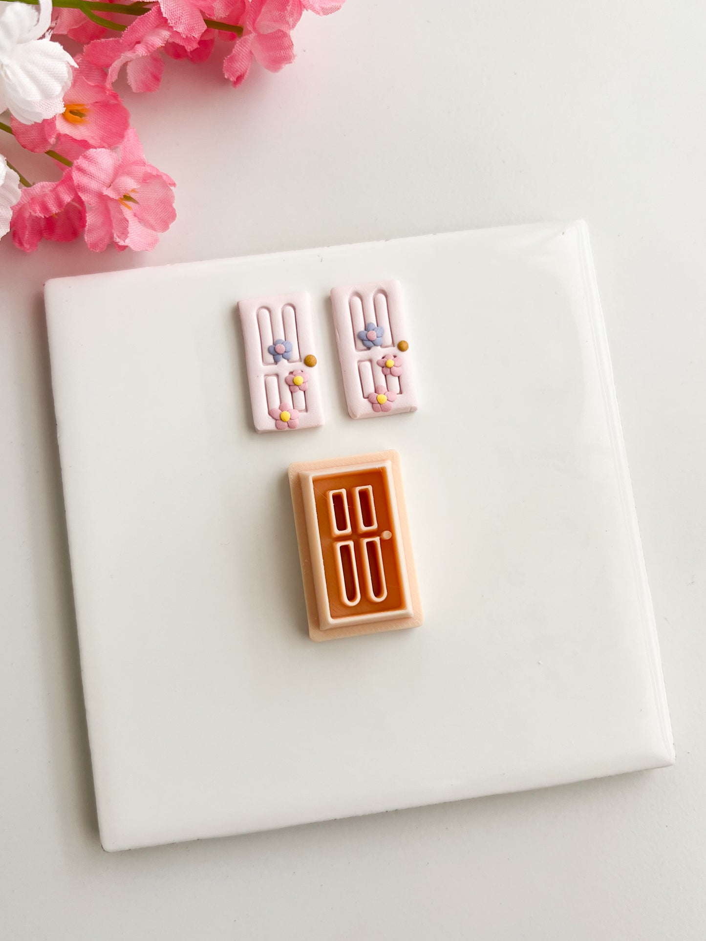 Door Cutter No. 2 Clay Cutter | Door Cutter No. 2 Polymer Clay Cutter for DIY Miniature Earrings Fantasy Jewelry and Handmade Architectural Accessories