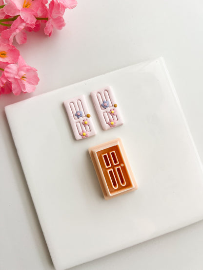 Door Cutter No. 2 Clay Cutter | Door Cutter No. 2 Polymer Clay Cutter for DIY Miniature Earrings Fantasy Jewelry and Handmade Architectural Accessories