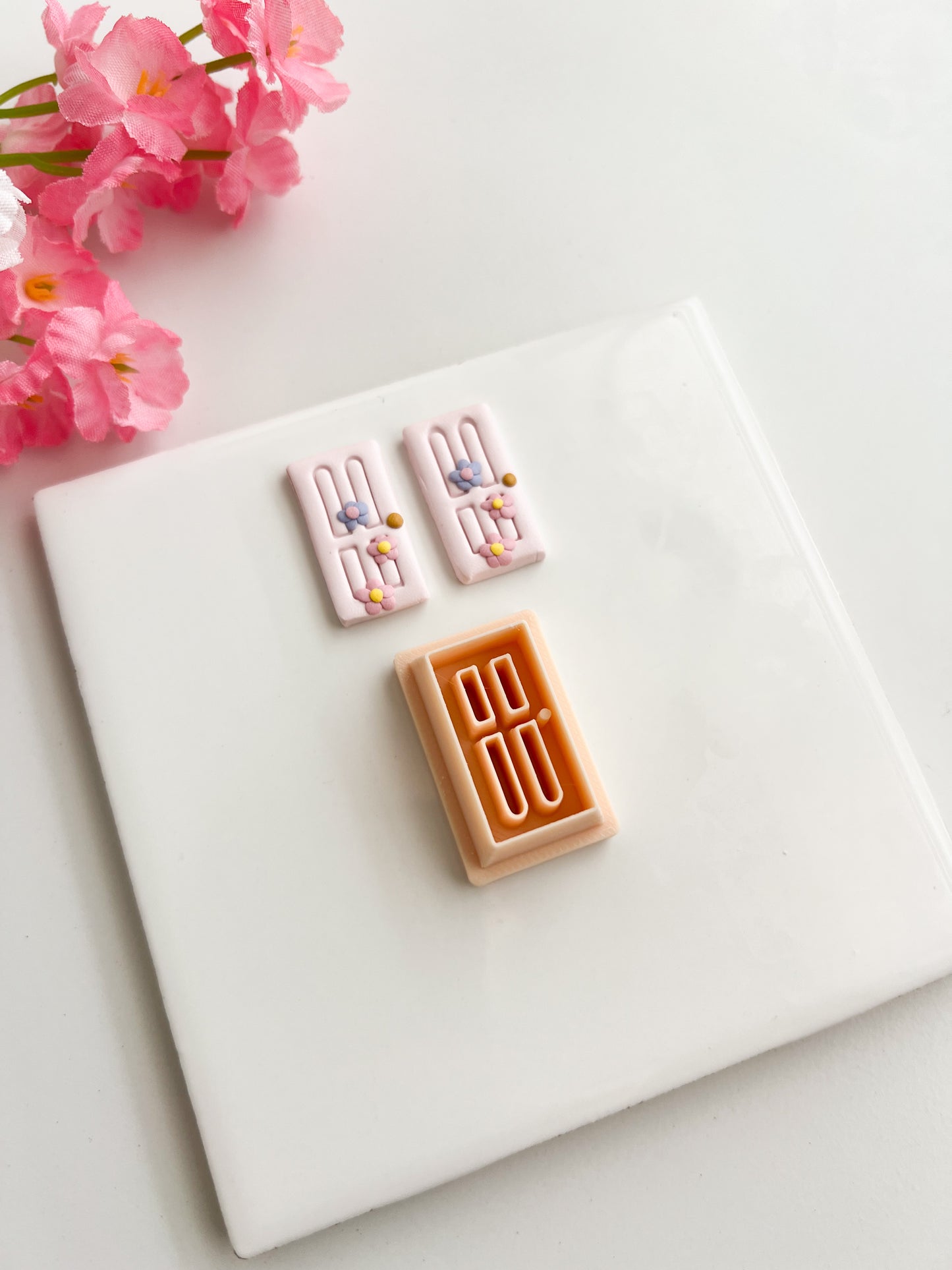 Door Cutter No. 2 Clay Cutter | Door Cutter No. 2 Polymer Clay Cutter for DIY Miniature Earrings Fantasy Jewelry and Handmade Architectural Accessories