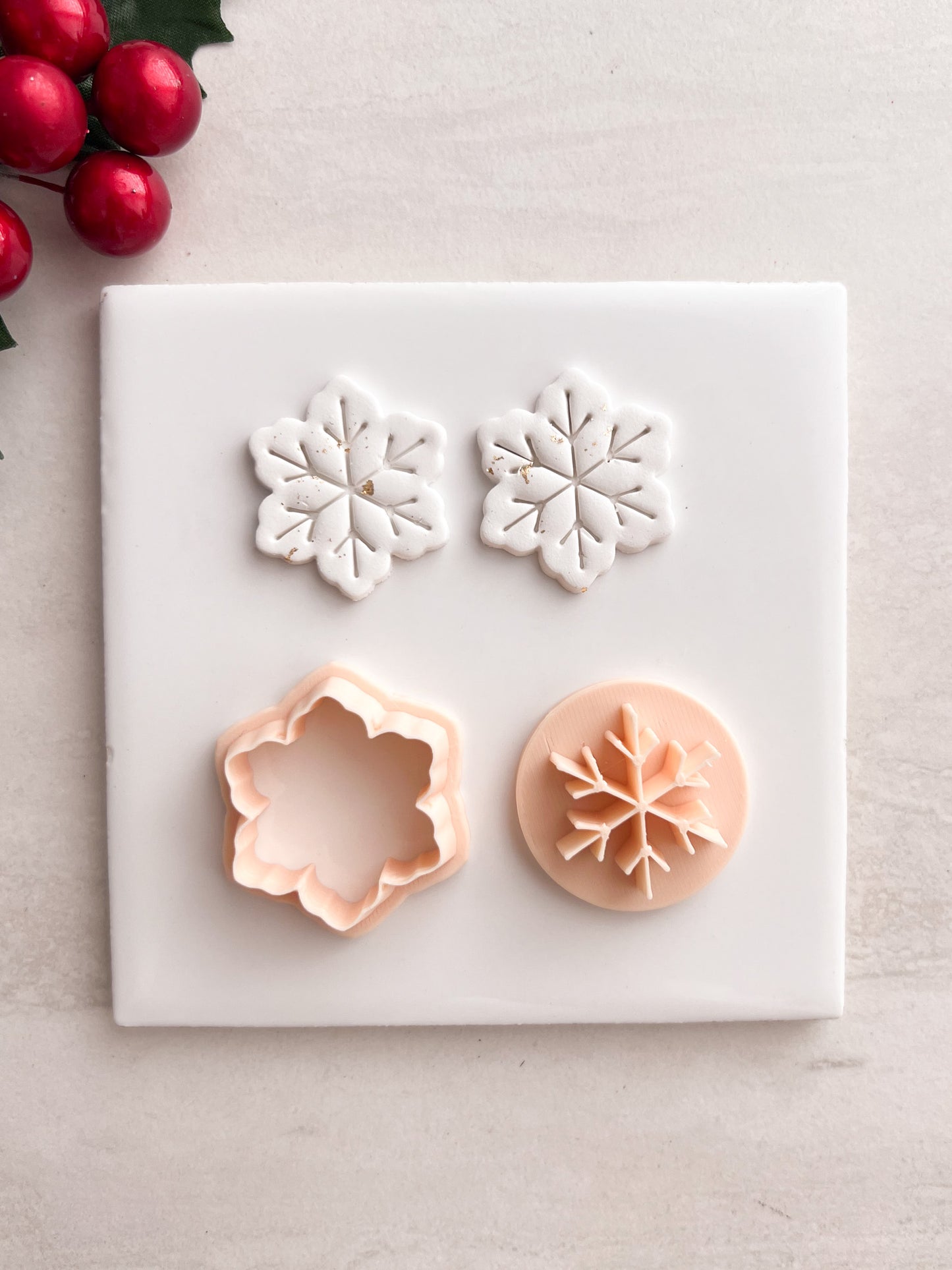 Snowflake No. 11 Clay Cutter | Snowflake No. 11 Polymer Clay Cutter for DIY Winter Earrings Festive Jewelry and Handmade Holiday Accessories