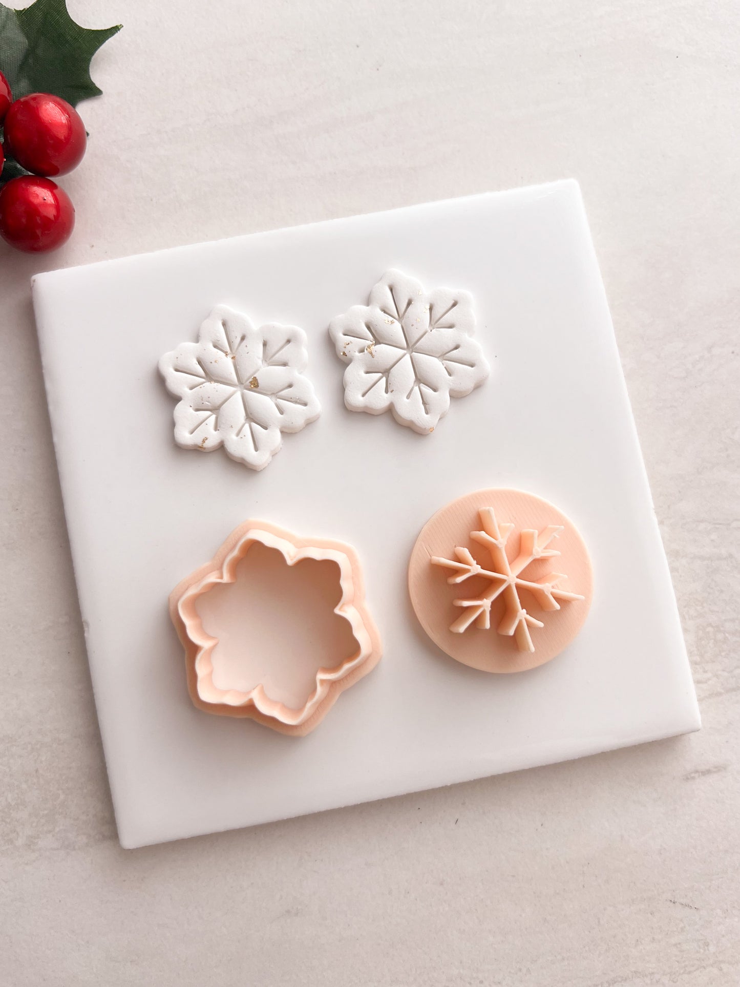 Snowflake No. 11 Clay Cutter | Snowflake No. 11 Polymer Clay Cutter for DIY Winter Earrings Festive Jewelry and Handmade Holiday Accessories