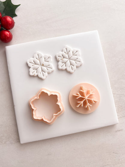 Snowflake No. 11 Clay Cutter | Snowflake No. 11 Polymer Clay Cutter for DIY Winter Earrings Festive Jewelry and Handmade Holiday Accessories