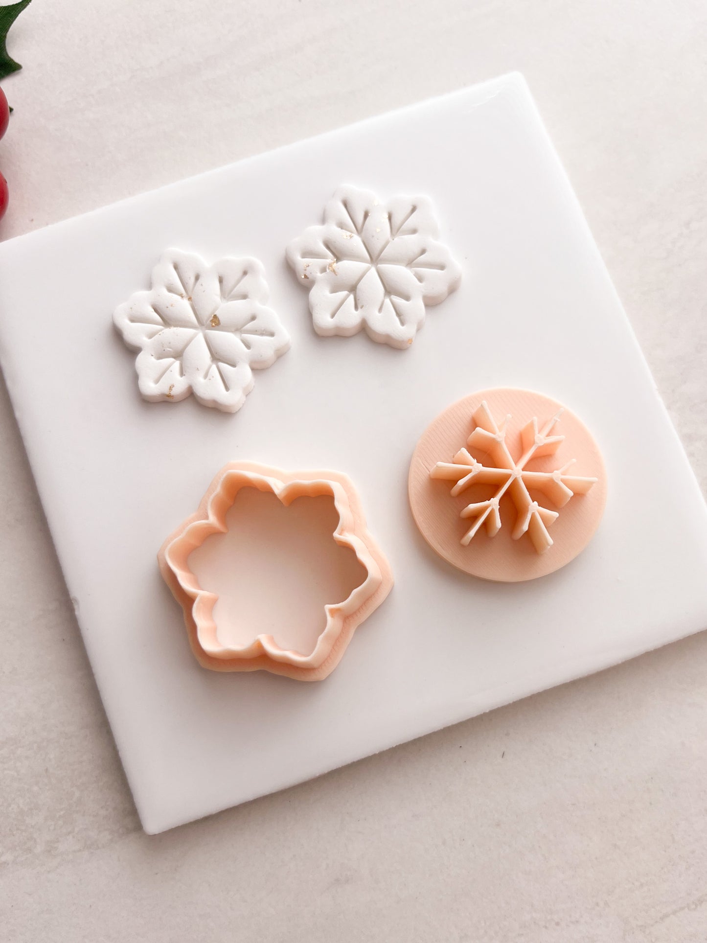 Snowflake No. 11 Clay Cutter | Snowflake No. 11 Polymer Clay Cutter for DIY Winter Earrings Festive Jewelry and Handmade Holiday Accessories