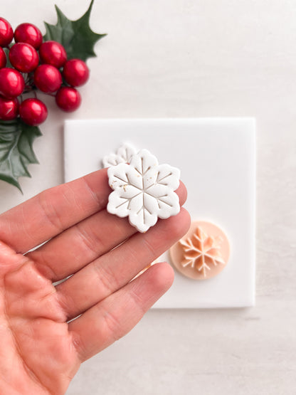 Snowflake No. 11 Clay Cutter | Snowflake No. 11 Polymer Clay Cutter for DIY Winter Earrings Festive Jewelry and Handmade Holiday Accessories