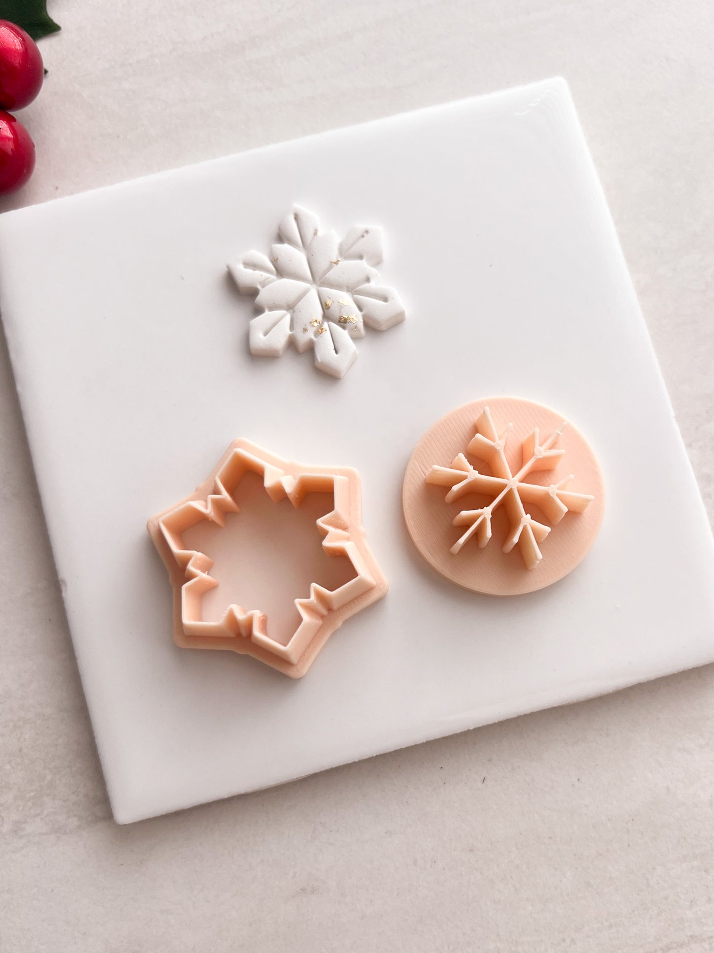 Snowflake No. 10 Clay Cutter | Snowflake No. 10 Polymer Clay Cutter for DIY Christmas Earrings Snowflake Jewelry and Handmade Seasonal Accessories