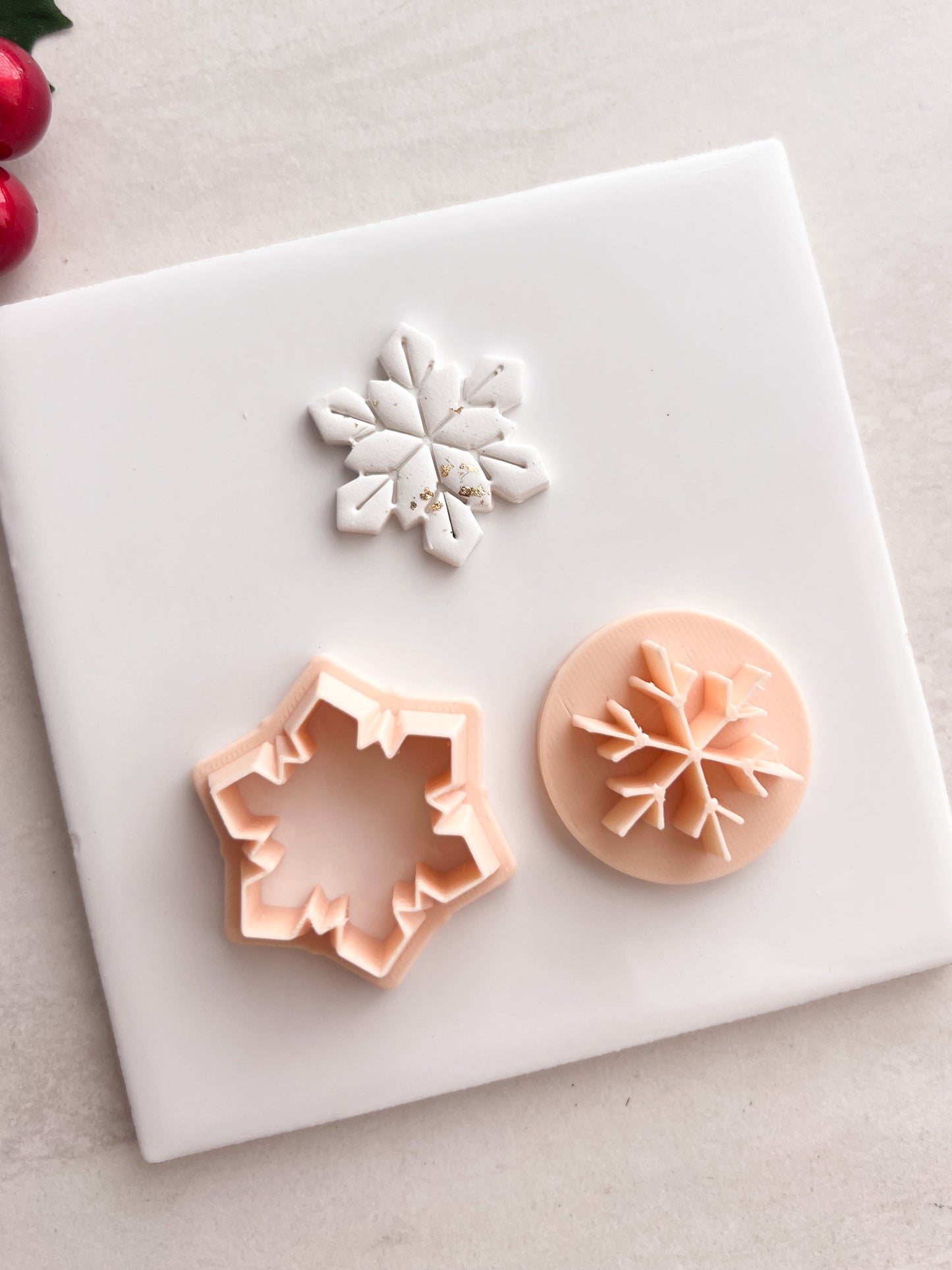 Snowflake No. 10 Clay Cutter | Snowflake No. 10 Polymer Clay Cutter for DIY Christmas Earrings Snowflake Jewelry and Handmade Seasonal Accessories
