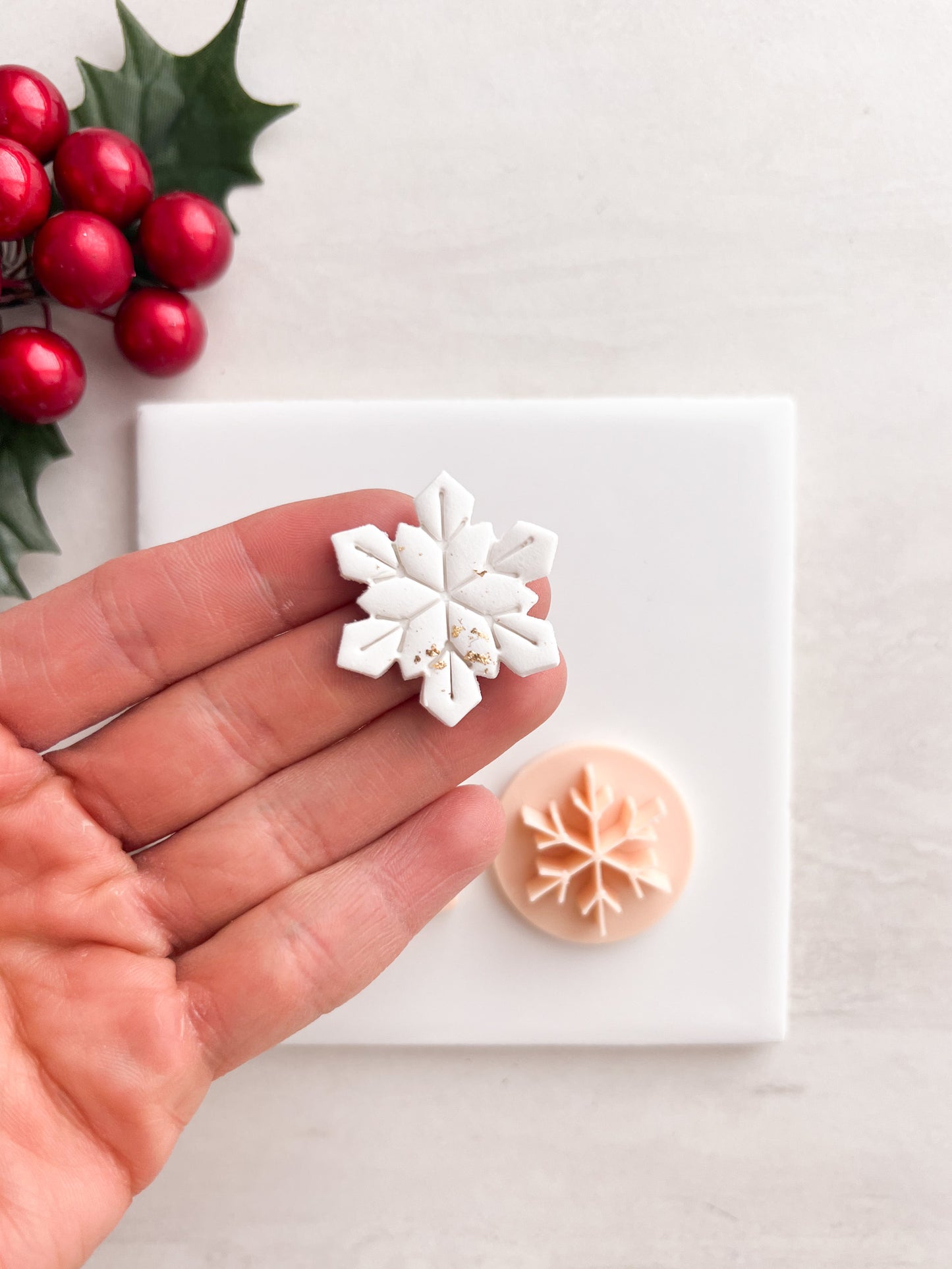 Snowflake No. 10 Clay Cutter | Snowflake No. 10 Polymer Clay Cutter for DIY Christmas Earrings Snowflake Jewelry and Handmade Seasonal Accessories