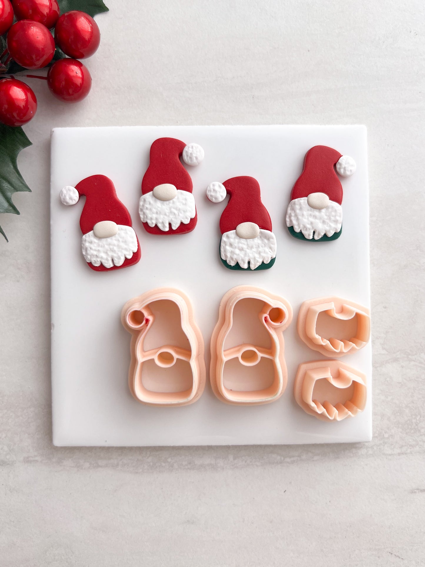 Gnome No. 6 Clay Cutter | Gnome No. 6 Polymer Clay Cutter for DIY Winter Earrings Cute Holiday-Themed Jewelry and Handmade Festive Accessories