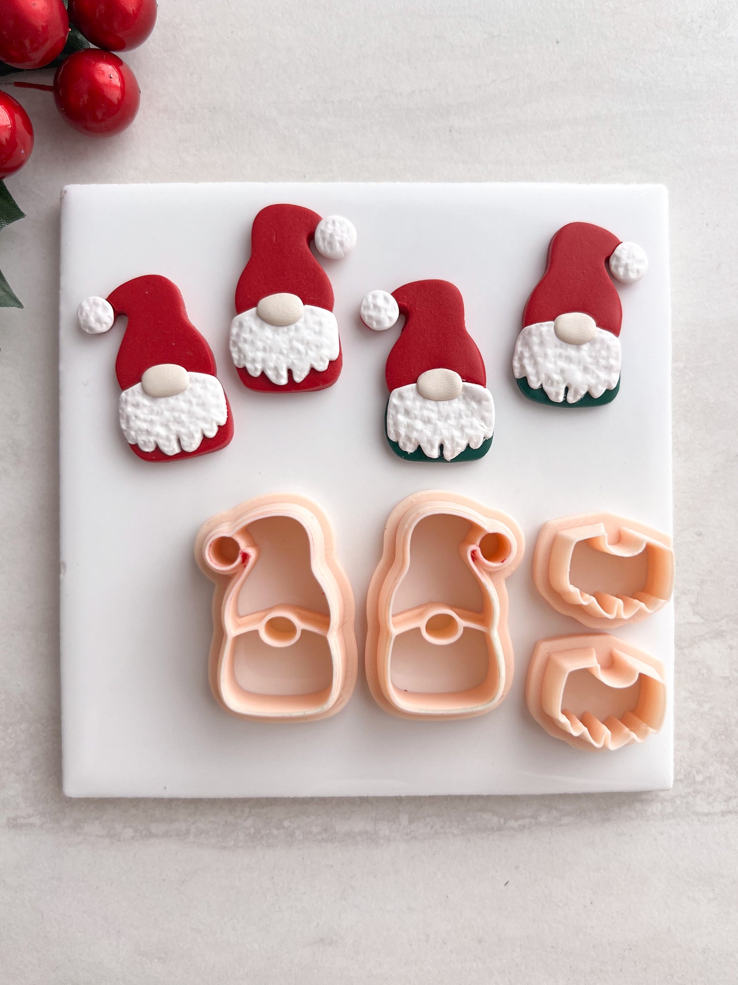 Gnome No. 6 Clay Cutter | Gnome No. 6 Polymer Clay Cutter for DIY Winter Earrings Cute Holiday-Themed Jewelry and Handmade Festive Accessories