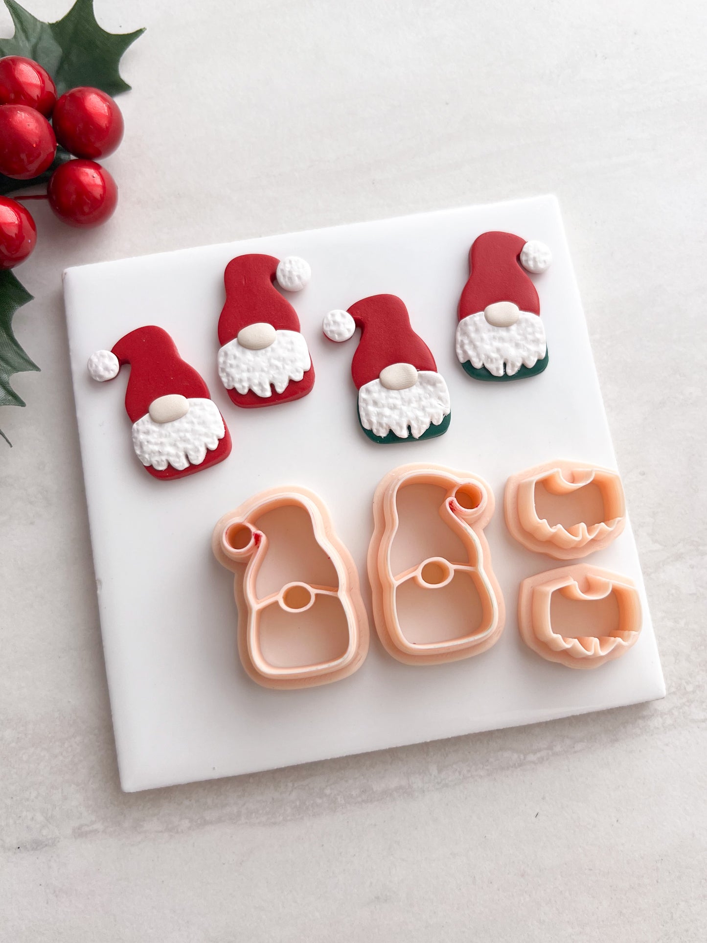 Gnome No. 6 Clay Cutter | Gnome No. 6 Polymer Clay Cutter for DIY Winter Earrings Cute Holiday-Themed Jewelry and Handmade Festive Accessories
