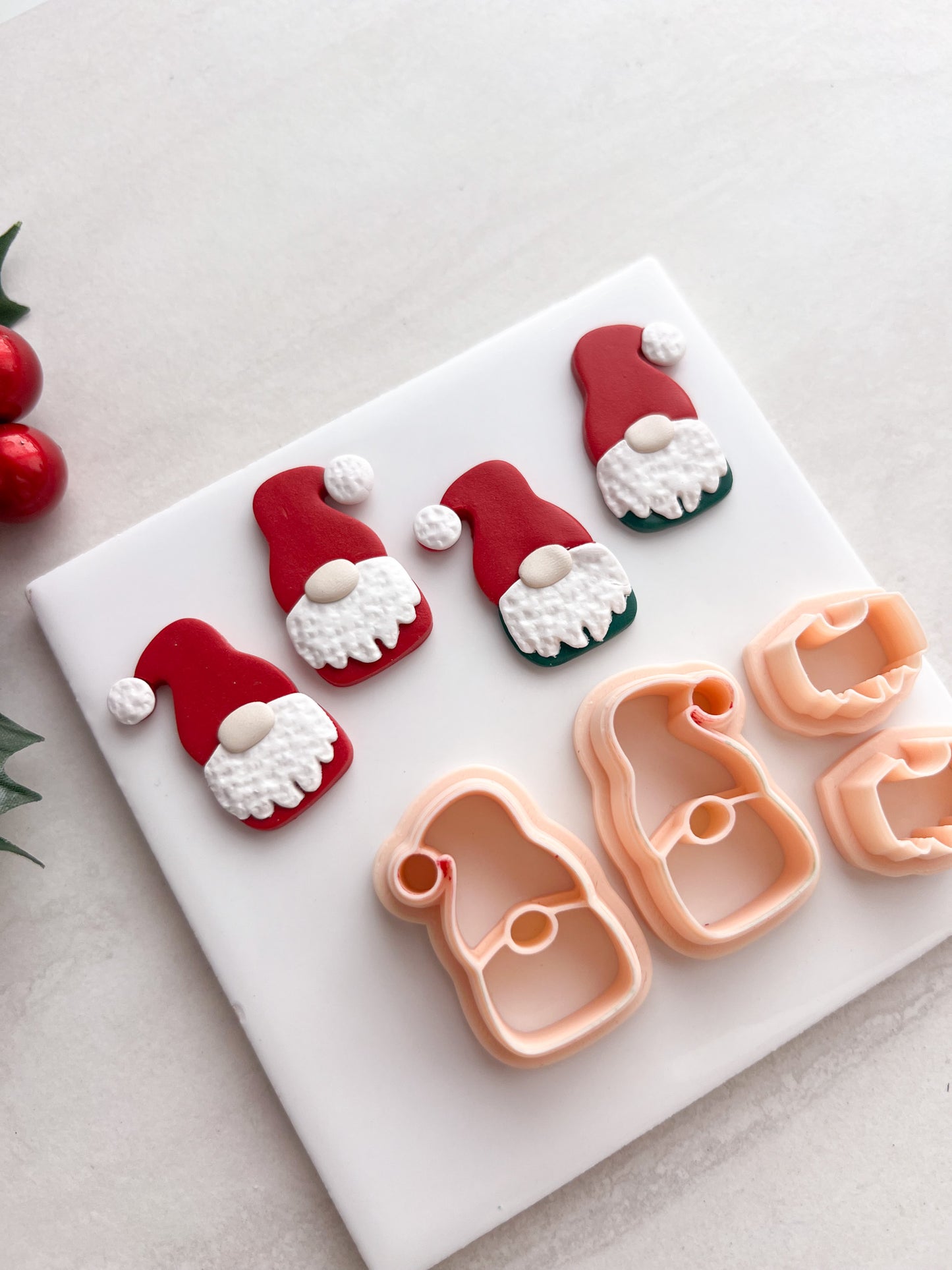 Gnome No. 6 Clay Cutter | Gnome No. 6 Polymer Clay Cutter for DIY Winter Earrings Cute Holiday-Themed Jewelry and Handmade Festive Accessories