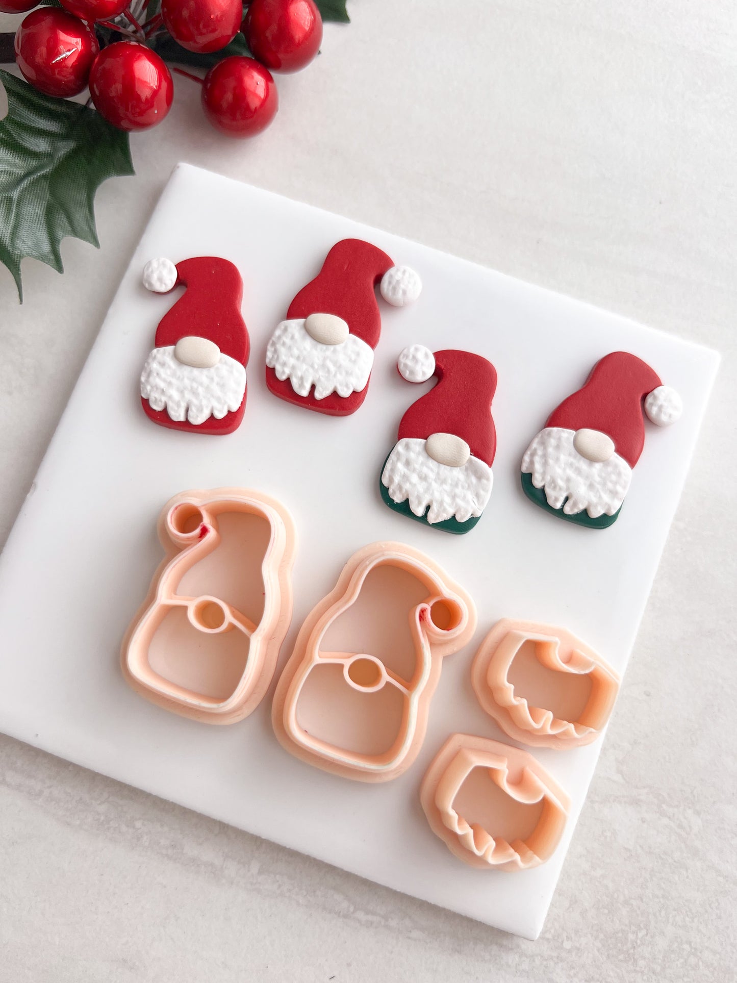 Gnome No. 6 Clay Cutter | Gnome No. 6 Polymer Clay Cutter for DIY Winter Earrings Cute Holiday-Themed Jewelry and Handmade Festive Accessories