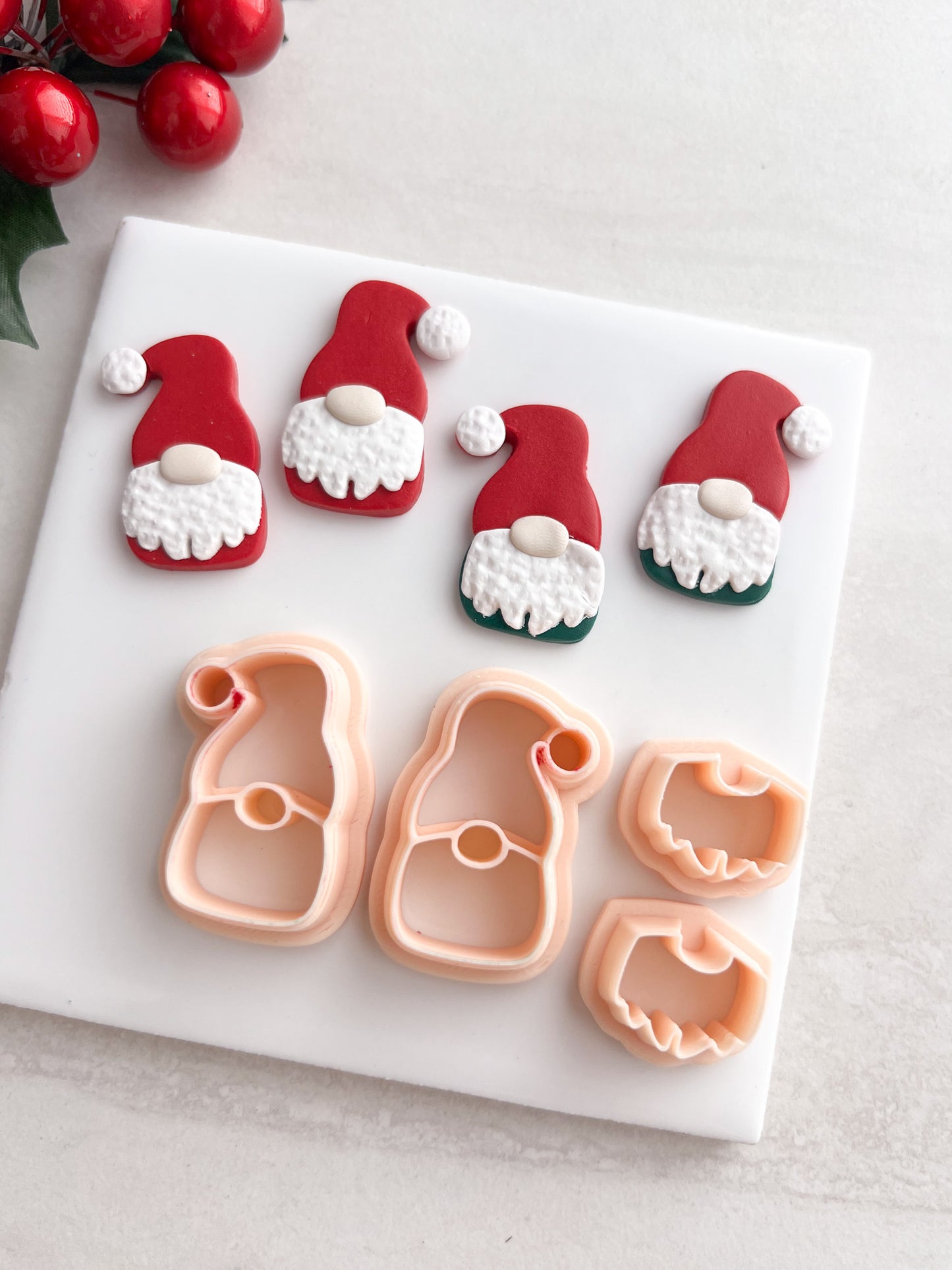 Gnome No. 6 Clay Cutter | Gnome No. 6 Polymer Clay Cutter for DIY Winter Earrings Cute Holiday-Themed Jewelry and Handmade Festive Accessories