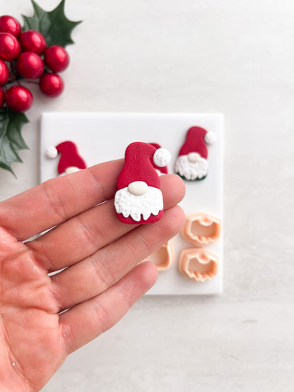 Gnome No. 6 Clay Cutter | Gnome No. 6 Polymer Clay Cutter for DIY Winter Earrings Cute Holiday-Themed Jewelry and Handmade Festive Accessories