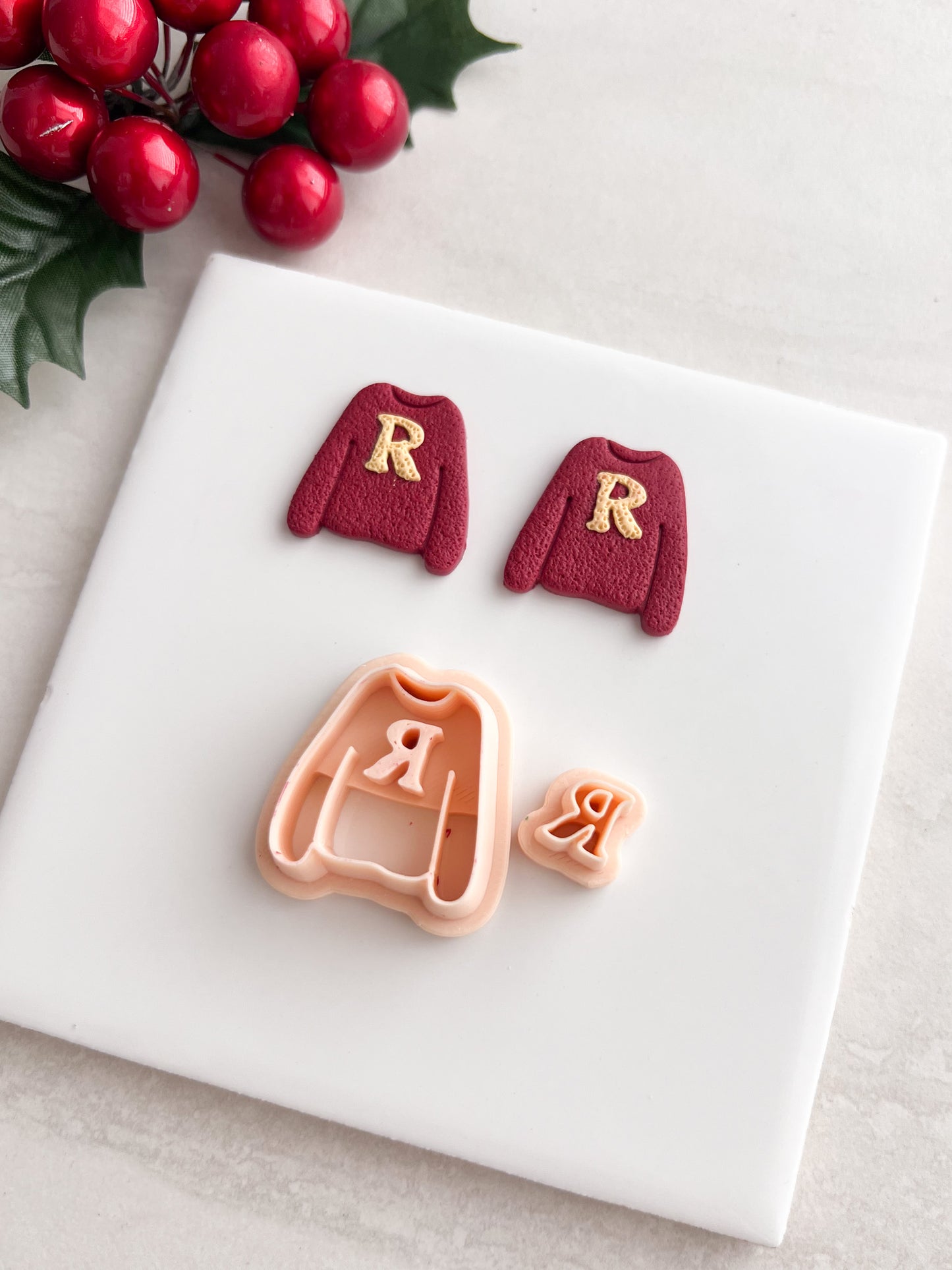 Ron Sweater Clay Cutters | Ron Sweater Polymer Clay Cutter for DIY Wizard-Themed Earrings Cozy Jewelry and Handmade Harry Potter Accessories