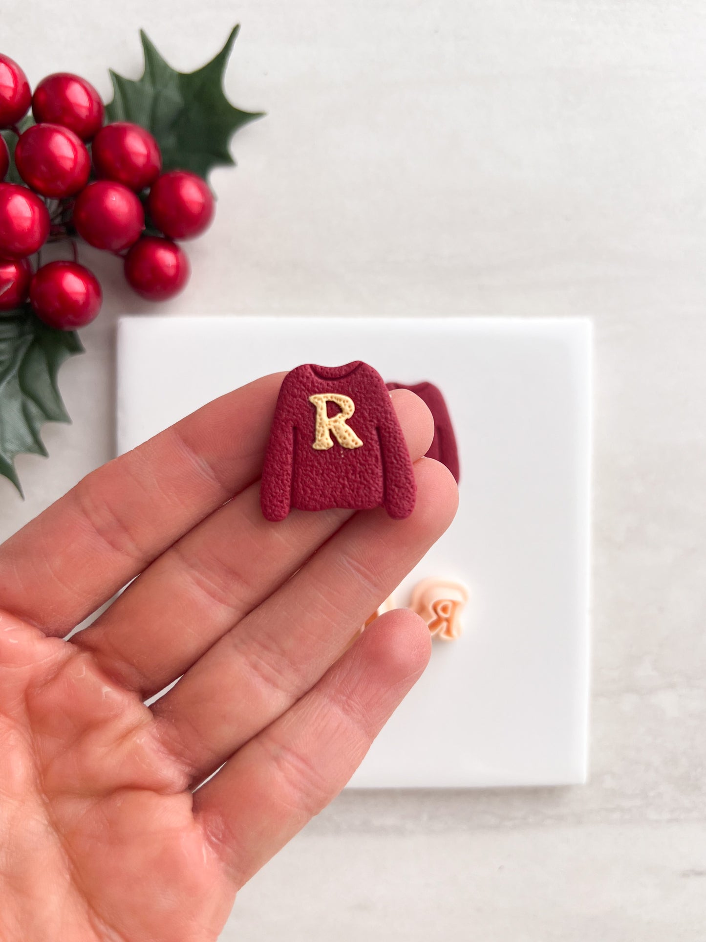 Ron Sweater Clay Cutters | Ron Sweater Polymer Clay Cutter for DIY Wizard-Themed Earrings Cozy Jewelry and Handmade Harry Potter Accessories
