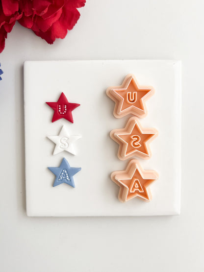 USA Stars Clay Cutter | USA Stars Polymer Clay Cutter for DIY Independence Day Earrings Starry Jewelry and Handmade Celebration Accessories