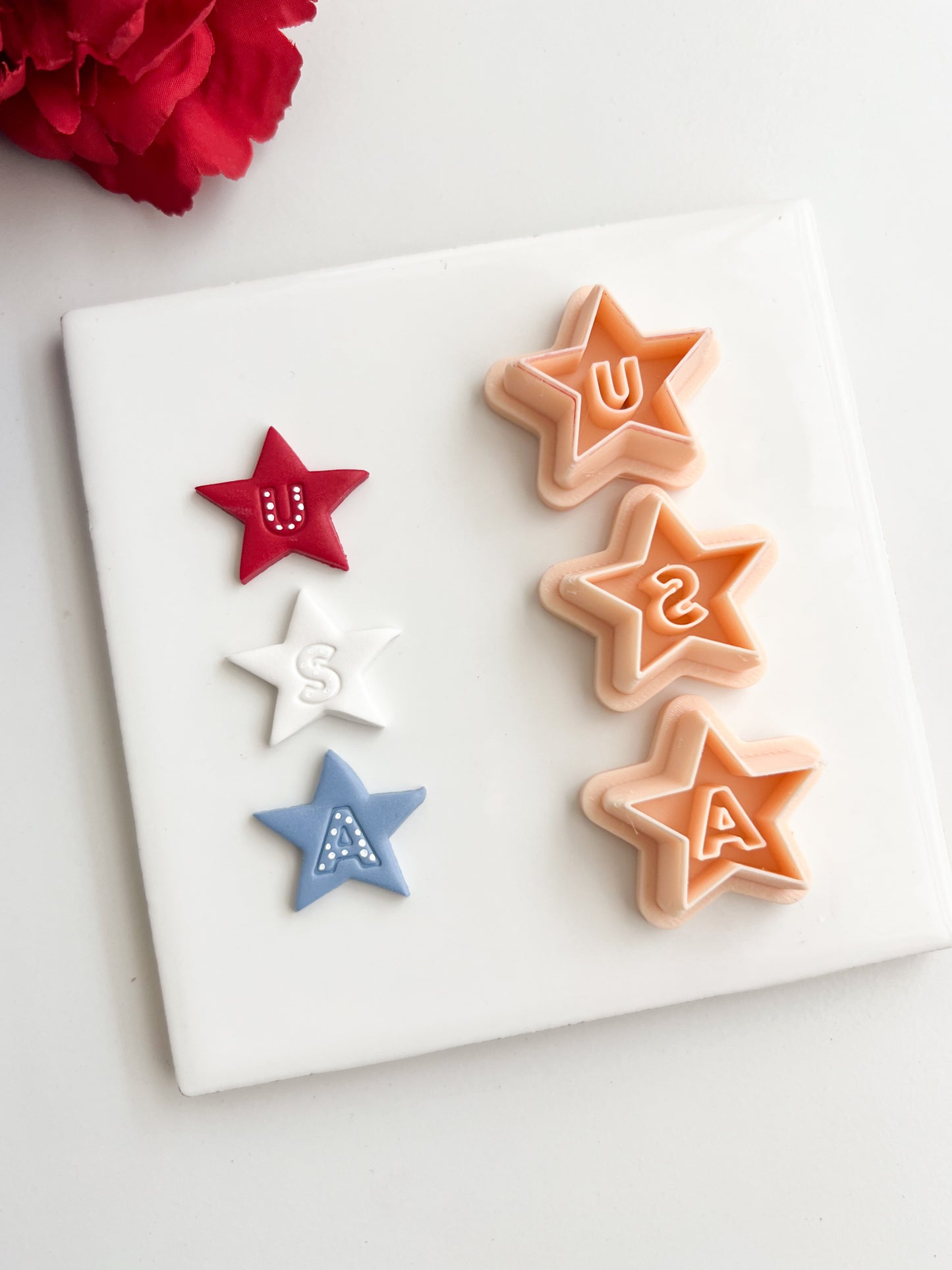 USA Stars Clay Cutter | USA Stars Polymer Clay Cutter for DIY Independence Day Earrings Starry Jewelry and Handmade Celebration Accessories