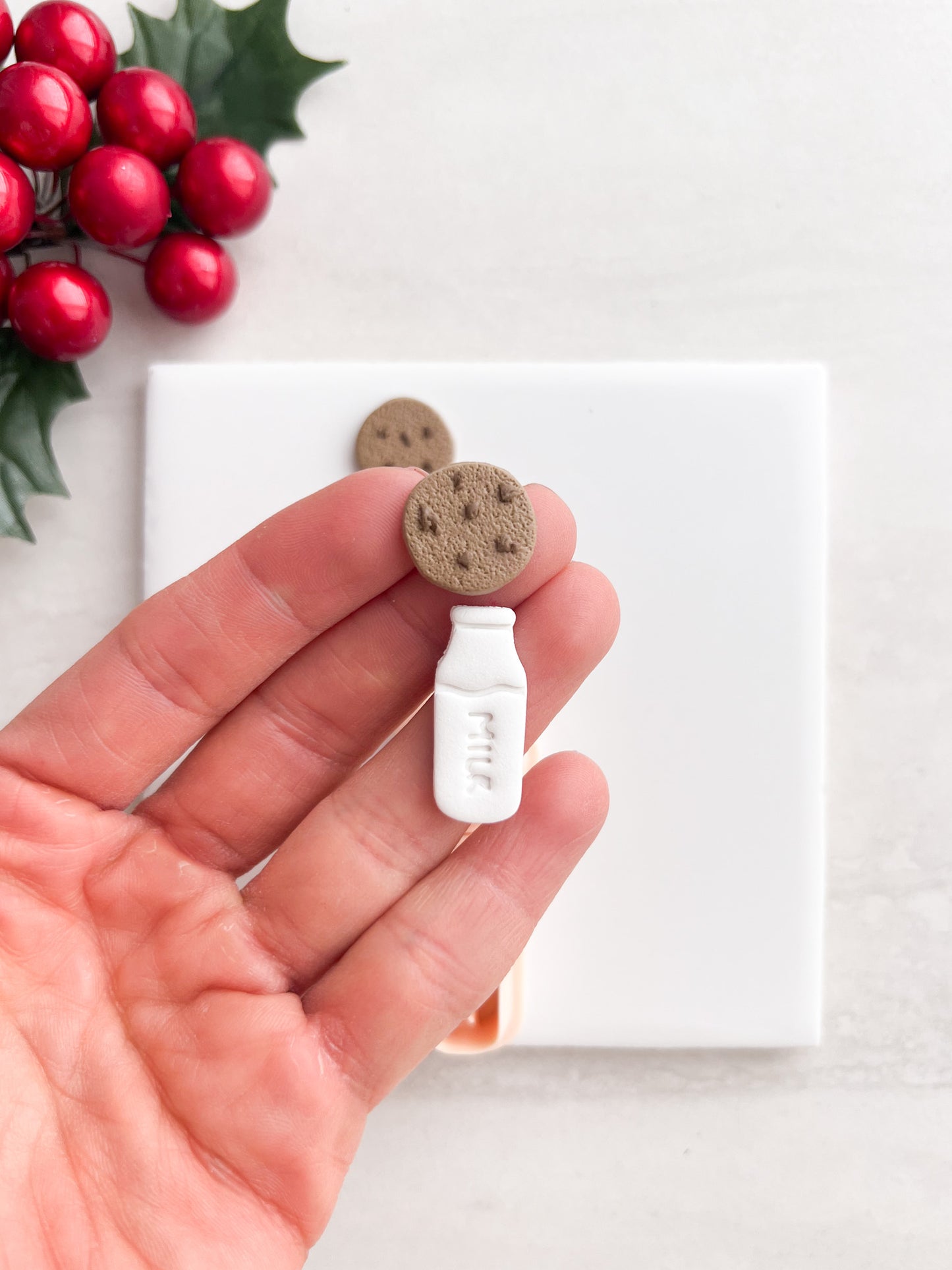 Milk and Cookies No. 2 Clay Cutter | Milk and Cookies No. 2 Polymer Clay Cutter for DIY Bakery Earrings Food-Themed Jewelry and Handmade Sweet Accessories