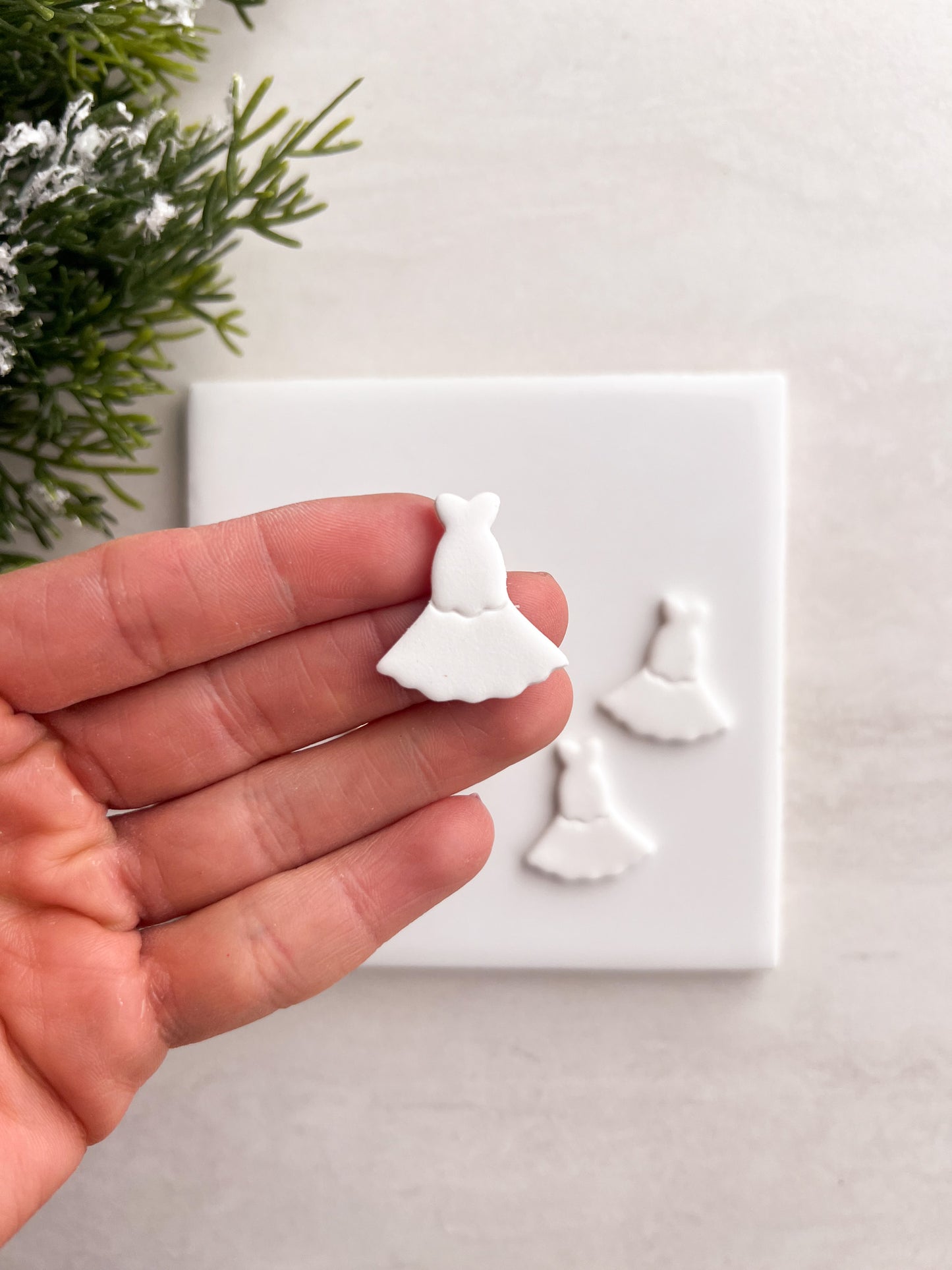 Lorelai's Dress White Dress Clay Cutter | Lorelai's Dress Polymer Clay Cutter for DIY Gilmore Girls Earrings Fashion Jewelry and Handmade Accessories
