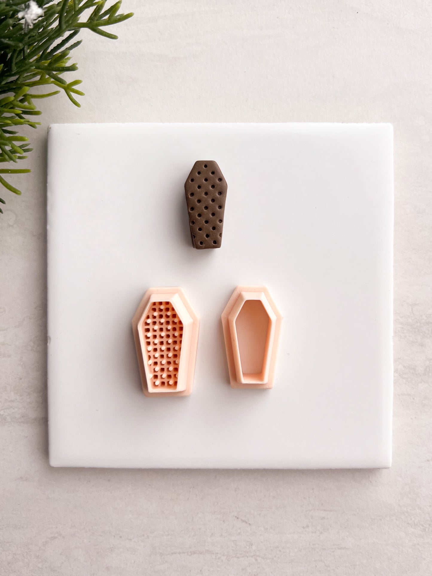 Coffin Ice Cream Sandwich Clay Cutter | Coffin Ice Cream Sandwich Polymer Clay Cutter for DIY Halloween Earrings Spooky-Themed Jewelry and Handmade Cute Accessories