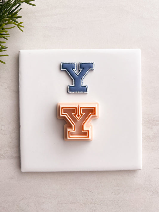 Yale Letter Gilmore Girl Clay Cutter | Yale Letter Polymer Clay Cutter for DIY College-Themed Earrings Nostalgic Jewelry and Handmade Pop Culture Accessories