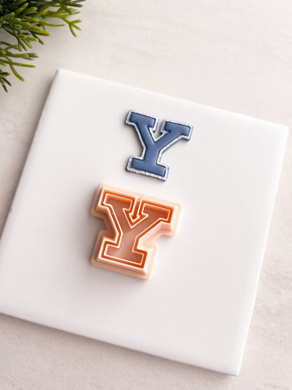 Yale Letter Gilmore Girl Clay Cutter | Yale Letter Polymer Clay Cutter for DIY College-Themed Earrings Nostalgic Jewelry and Handmade Pop Culture Accessories