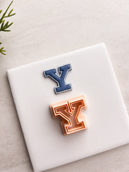 Yale Letter Gilmore Girl Clay Cutter | Yale Letter Polymer Clay Cutter for DIY College-Themed Earrings Nostalgic Jewelry and Handmade Pop Culture Accessories