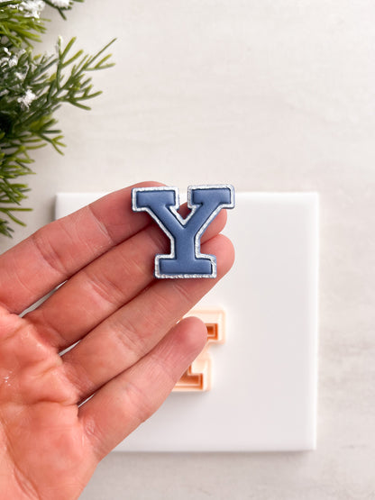 Yale Letter Gilmore Girl Clay Cutter | Yale Letter Polymer Clay Cutter for DIY College-Themed Earrings Nostalgic Jewelry and Handmade Pop Culture Accessories