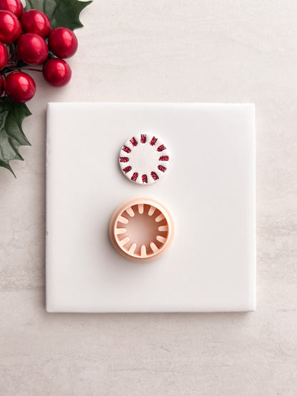 Peppermint No. 3 Clay Cutter | Peppermint No. 3 Polymer Clay Cutter for DIY Christmas Earrings Candy-Themed Jewelry and Handmade Holiday Accessories