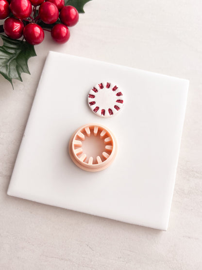 Peppermint No. 3 Clay Cutter | Peppermint No. 3 Polymer Clay Cutter for DIY Christmas Earrings Candy-Themed Jewelry and Handmade Holiday Accessories