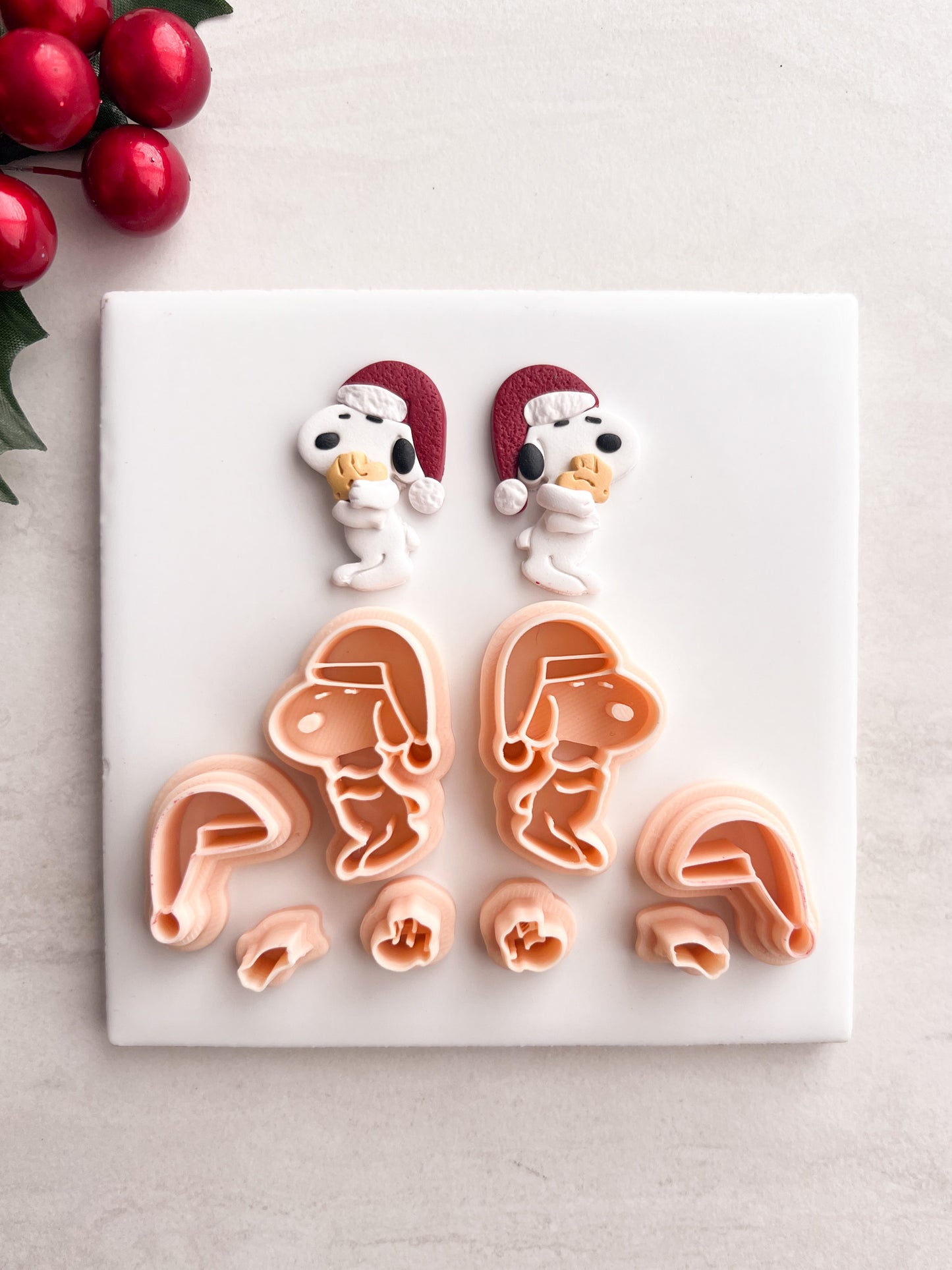 Snoopy and Woodstock Clay Cutter | Snoopy and Woodstock Polymer Clay Cutter for DIY Cartoon Earrings Friendship-Themed Jewelry and Handmade Cute Accessories