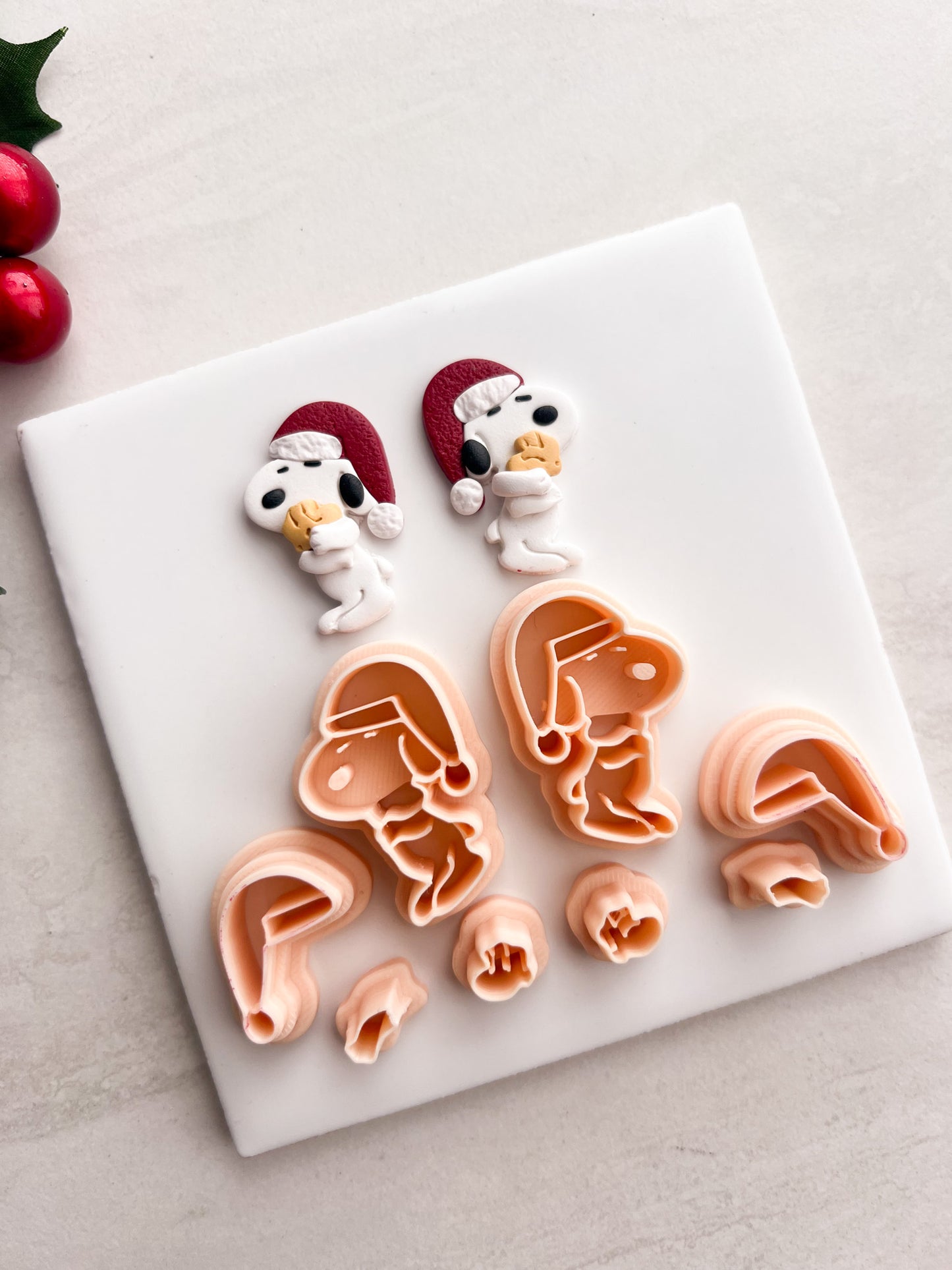 Snoopy and Woodstock Clay Cutter | Snoopy and Woodstock Polymer Clay Cutter for DIY Cartoon Earrings Friendship-Themed Jewelry and Handmade Cute Accessories