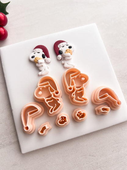 Snoopy and Woodstock Clay Cutter | Snoopy and Woodstock Polymer Clay Cutter for DIY Cartoon Earrings Friendship-Themed Jewelry and Handmade Cute Accessories