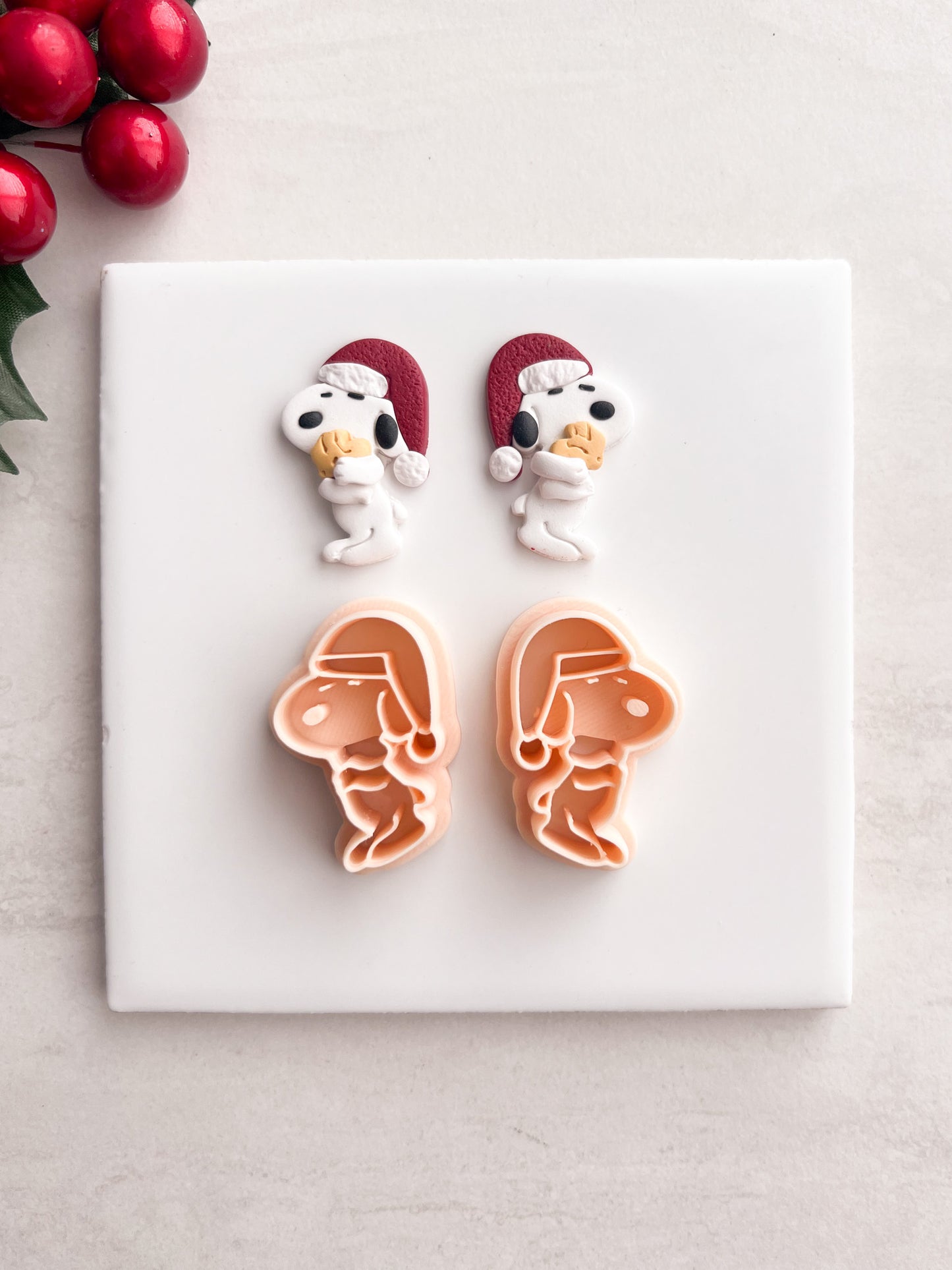 Snoopy and Woodstock Clay Cutter | Snoopy and Woodstock Polymer Clay Cutter for DIY Cartoon Earrings Friendship-Themed Jewelry and Handmade Cute Accessories
