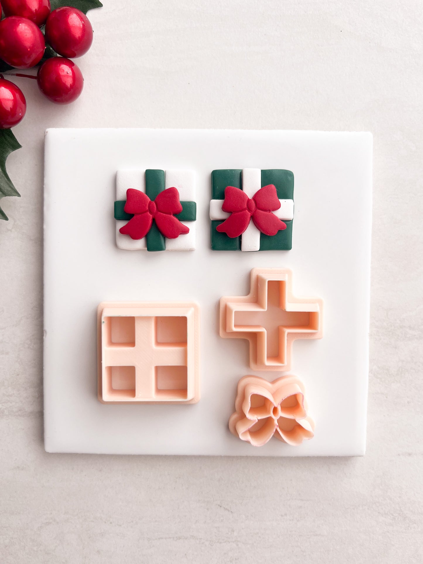 Christmas Present No. 3 Clay Cutter | Christmas Present No. 3 Polymer Clay Cutter for DIY Gift Earrings Festive-Themed Jewelry and Handmade Holiday Accessories