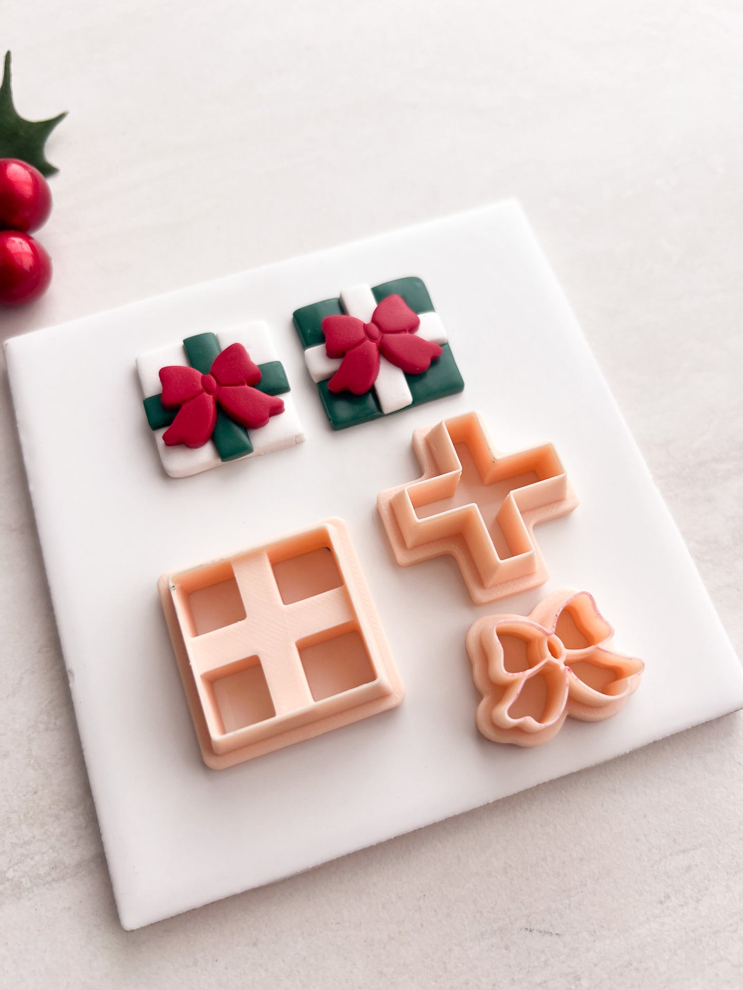 Christmas Present No. 3 Clay Cutter | Christmas Present No. 3 Polymer Clay Cutter for DIY Gift Earrings Festive-Themed Jewelry and Handmade Holiday Accessories