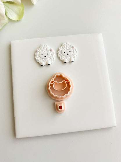 Lamb No. 2 Clay Cutter | Lamb No. 2 Polymer Clay Cutter for DIY Spring Earrings Pastel Jewelry and Handmade Easter Accessories