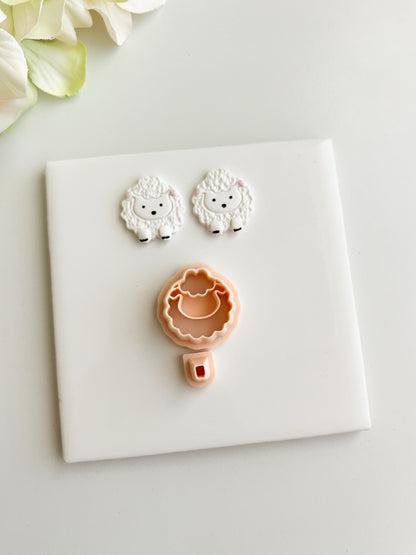 Lamb No. 2 Clay Cutter | Lamb No. 2 Polymer Clay Cutter for DIY Spring Earrings Pastel Jewelry and Handmade Easter Accessories