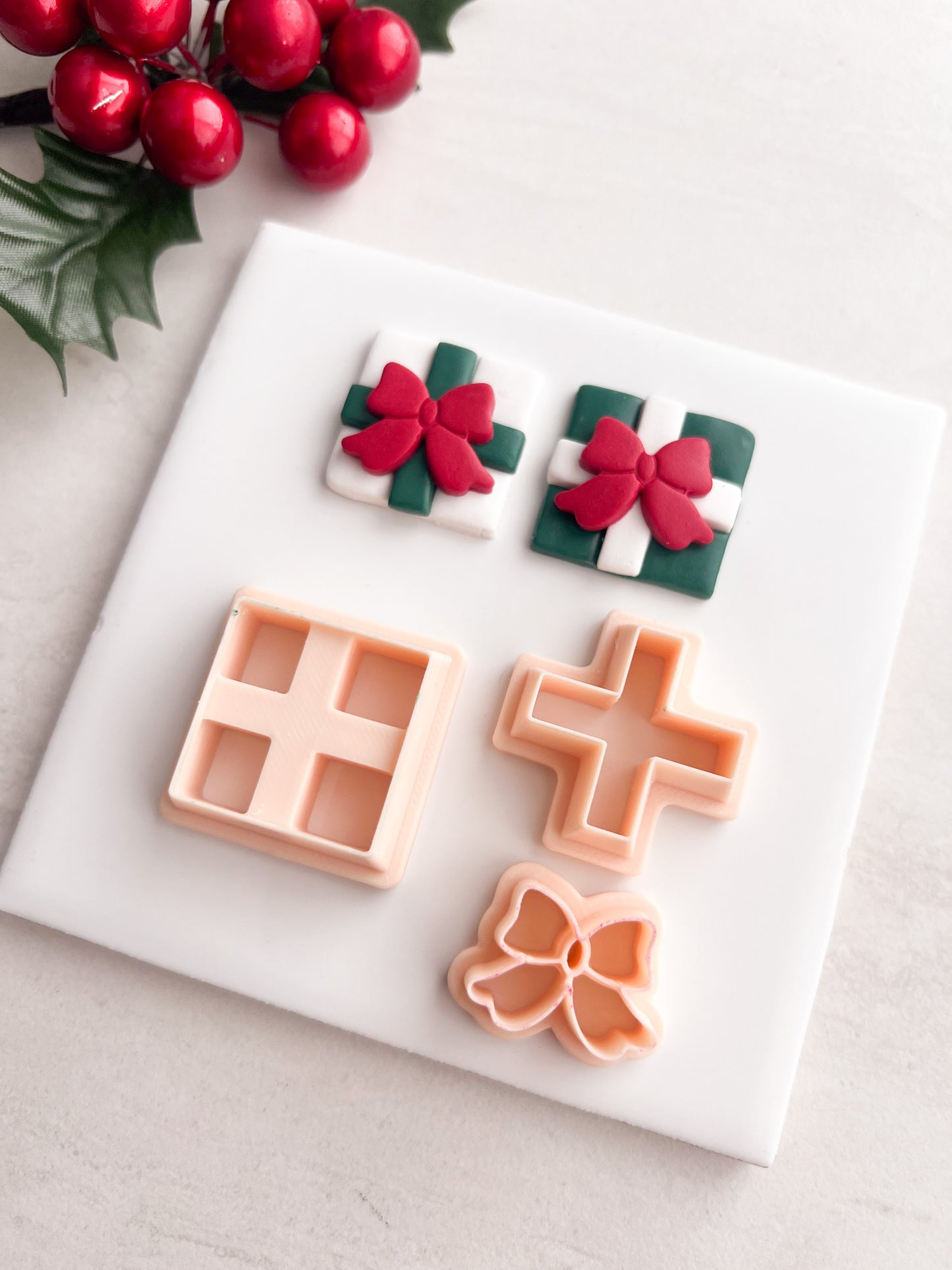 Christmas Present No. 3 Clay Cutter | Christmas Present No. 3 Polymer Clay Cutter for DIY Gift Earrings Festive-Themed Jewelry and Handmade Holiday Accessories