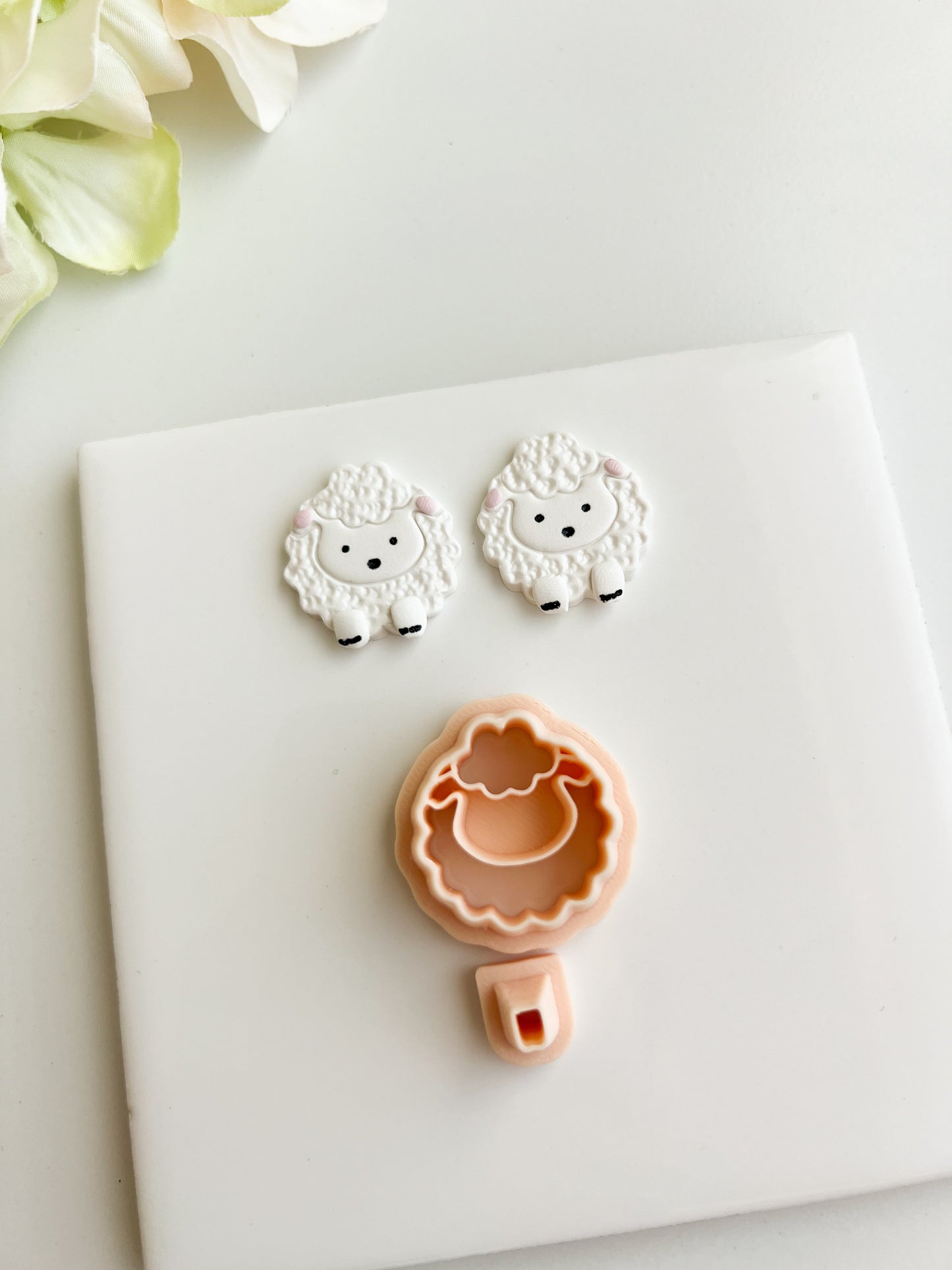 Lamb No. 2 Clay Cutter | Lamb No. 2 Polymer Clay Cutter for DIY Spring Earrings Pastel Jewelry and Handmade Easter Accessories