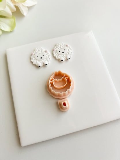 Lamb No. 2 Clay Cutter | Lamb No. 2 Polymer Clay Cutter for DIY Spring Earrings Pastel Jewelry and Handmade Easter Accessories