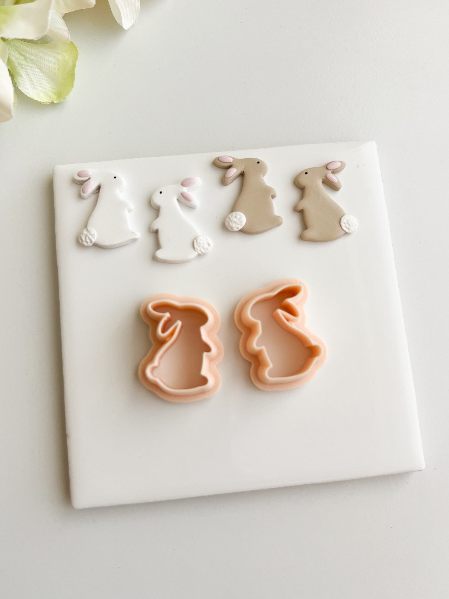 Standing Bunny Clay Cutter | Standing Bunny Polymer Clay Cutter for DIY Easter Earrings Animal-Themed Jewelry and Handmade Cute Accessories