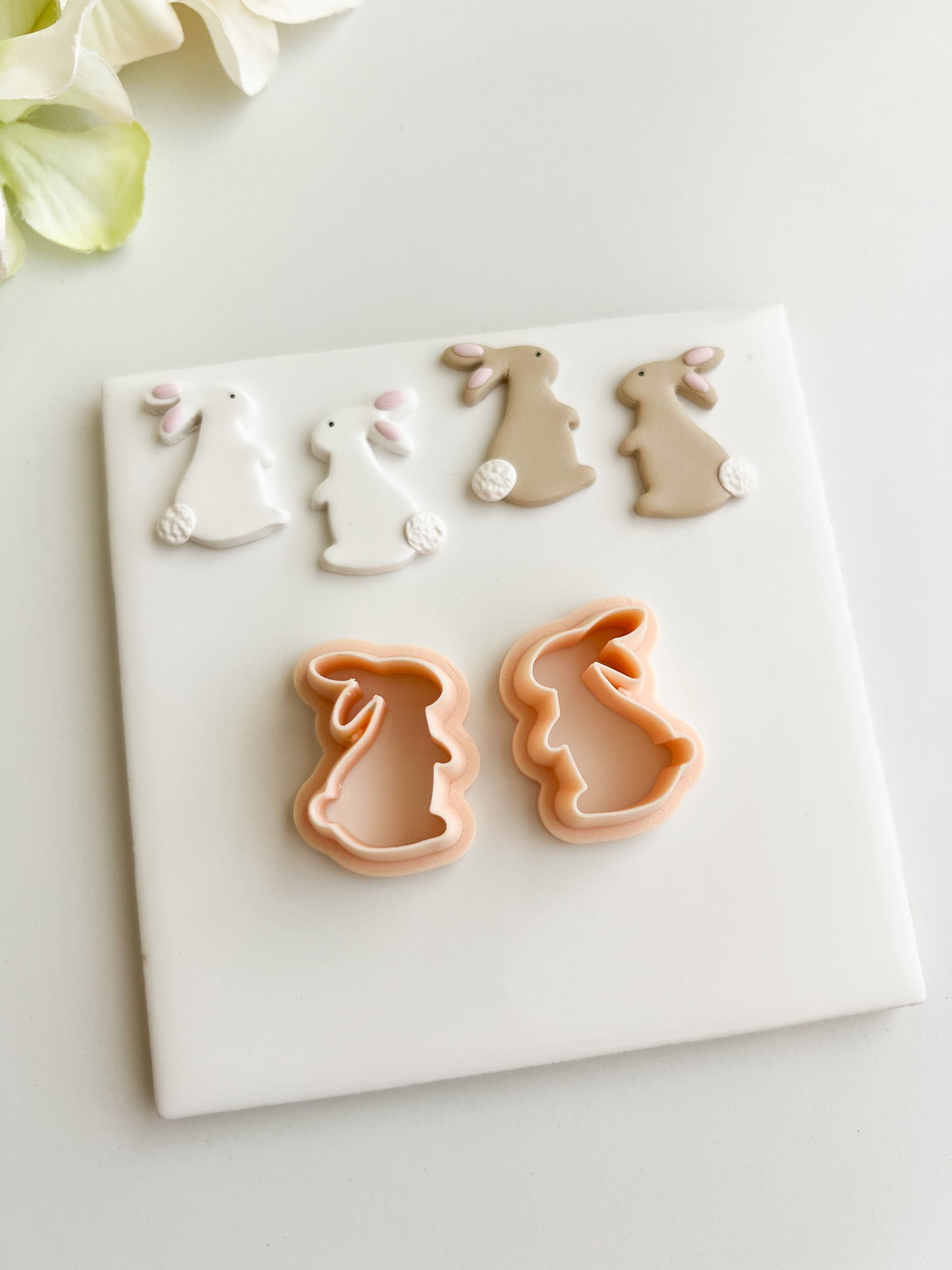 Standing Bunny Clay Cutter | Standing Bunny Polymer Clay Cutter for DIY Easter Earrings Animal-Themed Jewelry and Handmade Cute Accessories