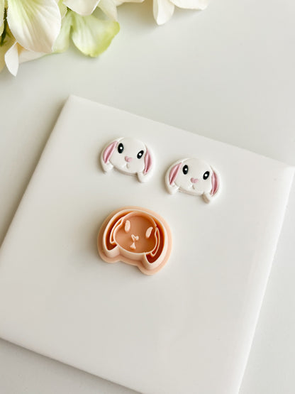 Bunny Face Clay Cutter | Bunny Face Polymer Clay Cutter for DIY Animal Earrings Cute-Themed Jewelry and Handmade Spring Accessories