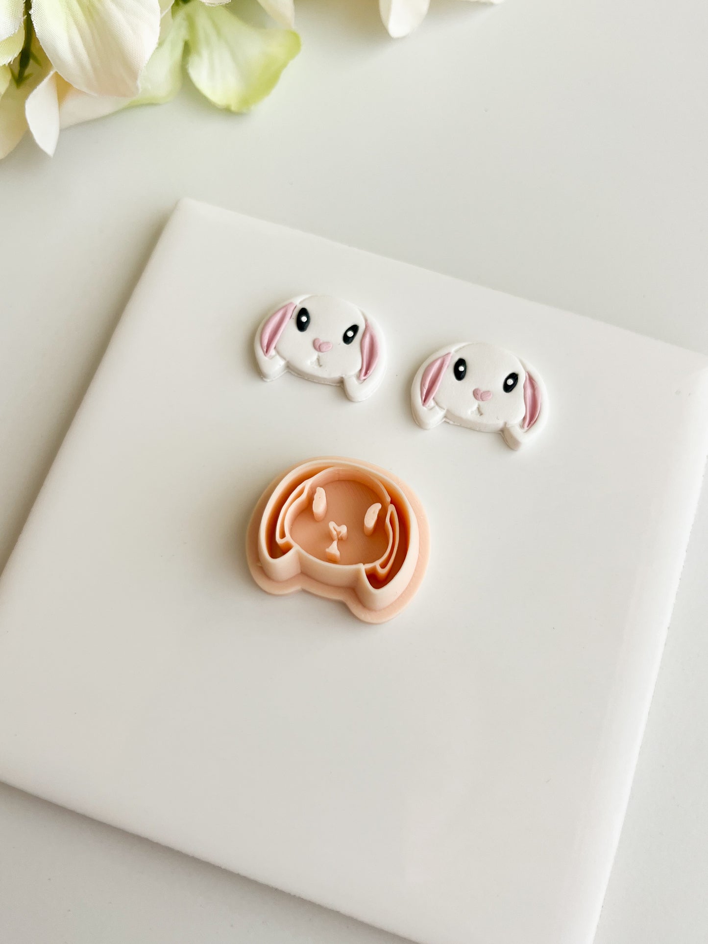 Bunny Face Clay Cutter | Bunny Face Polymer Clay Cutter for DIY Animal Earrings Cute-Themed Jewelry and Handmade Spring Accessories