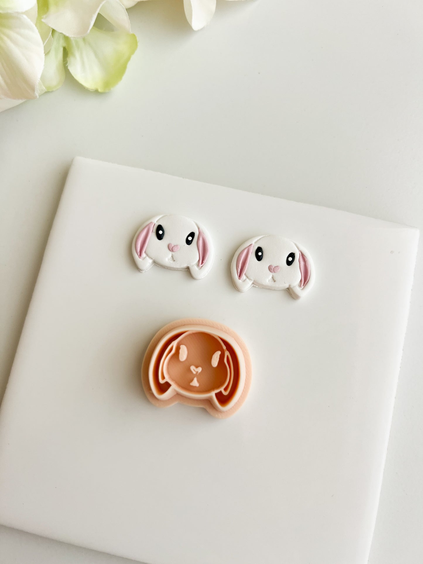 Bunny Face Clay Cutter | Bunny Face Polymer Clay Cutter for DIY Animal Earrings Cute-Themed Jewelry and Handmade Spring Accessories