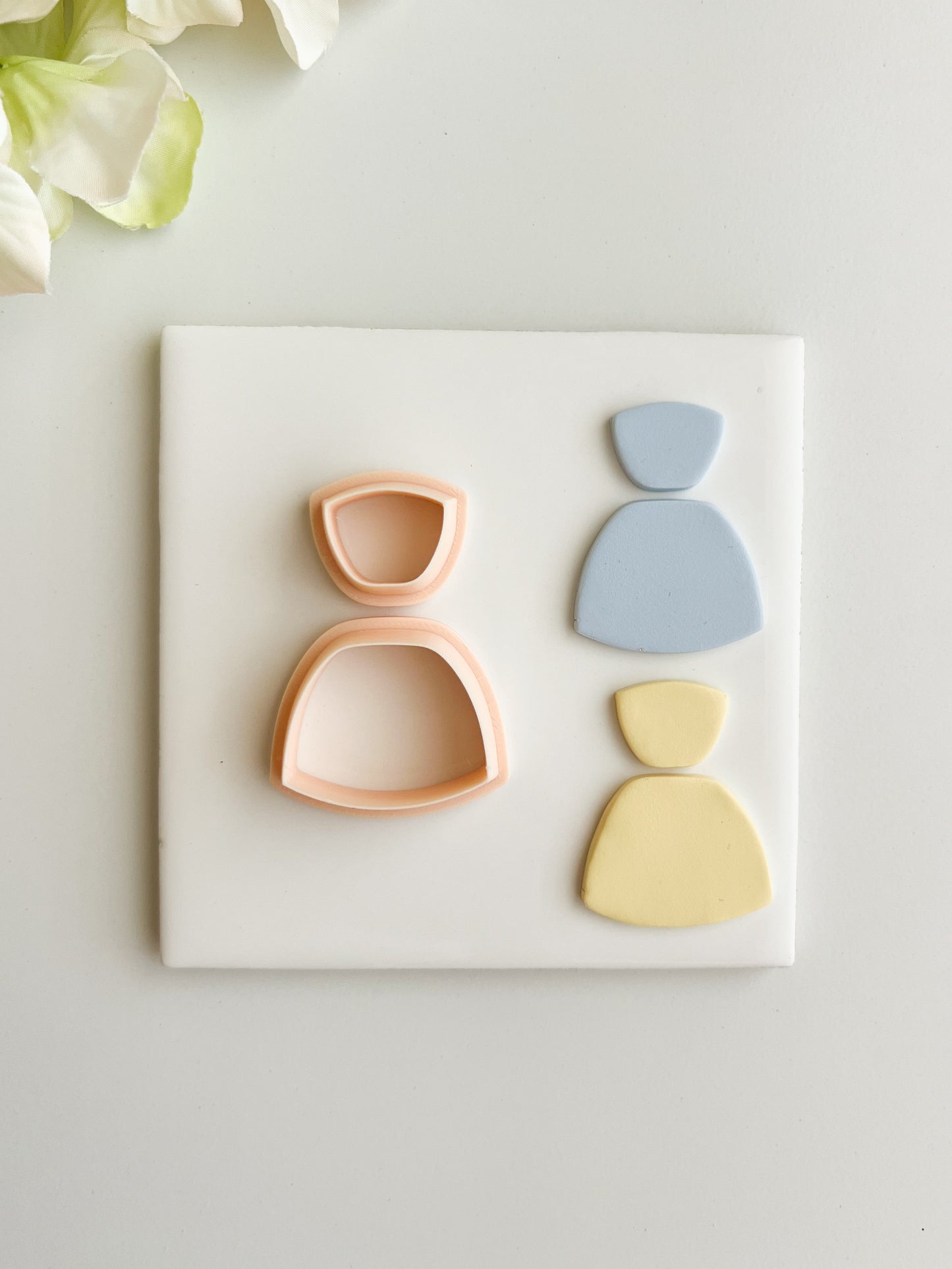 Elegant Rounded Rectangle Dangle Clay Cutter | Elegant Rounded Rectangle Dangle Polymer Clay Cutter for DIY Minimalist Earrings Contemporary-Themed Jewelry and Handmade Fashion Accessories