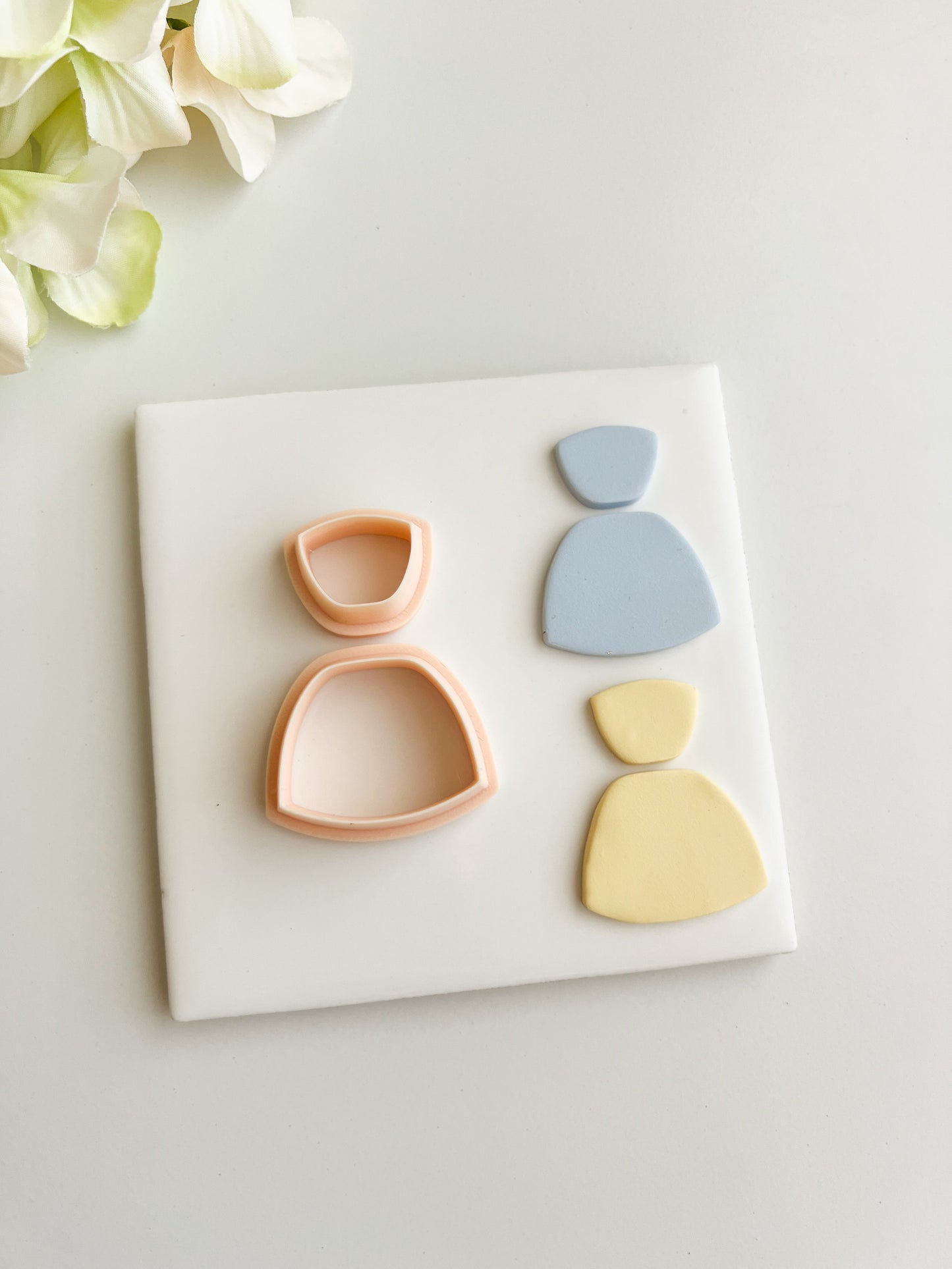 Elegant Rounded Rectangle Dangle Clay Cutter | Elegant Rounded Rectangle Dangle Polymer Clay Cutter for DIY Minimalist Earrings Contemporary-Themed Jewelry and Handmade Fashion Accessories